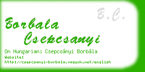 borbala csepcsanyi business card